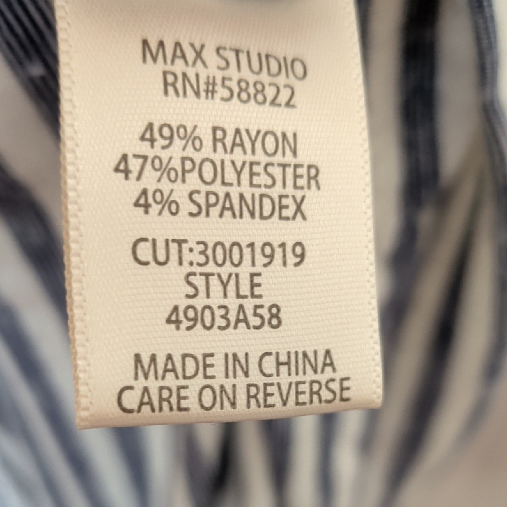 Max Studio Striped Ruffle Maxi Dress - Black & White - Picture 7 of 8
